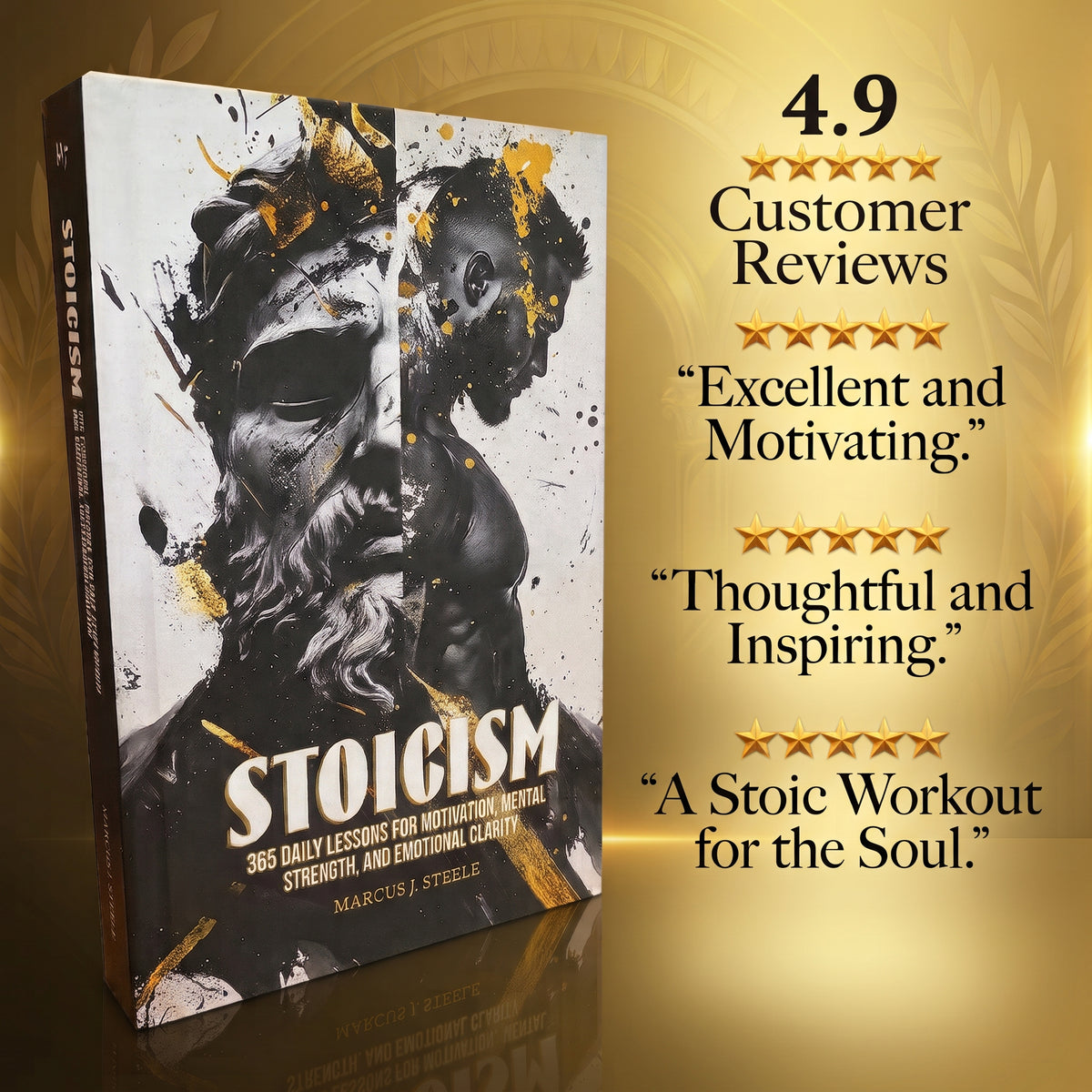 STOICISM: 365 DAILY LESSONS FOR MOTIVATION, MENTAL STRENGTH, AND EMOTIONAL CLARITY - Marcus J. Steele